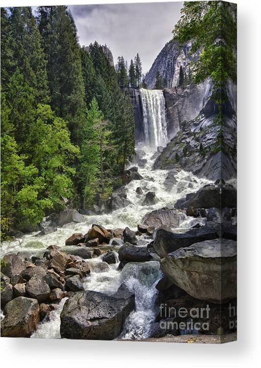 Yosemite Canvas Print featuring the photograph Vernal Falls by Mimi Ditchie