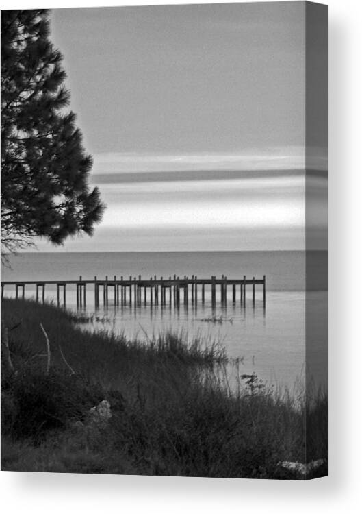 Ocean Canvas Print featuring the photograph View of the Old Dock by Jennifer Robin