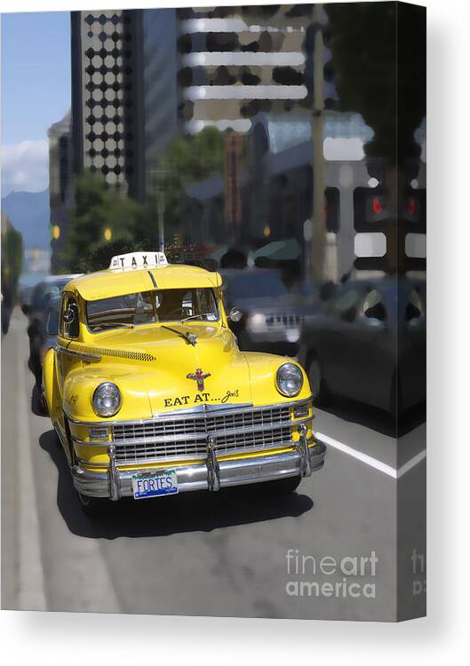 Vintage Canvas Print featuring the photograph Vintage Style with Kerb Appeal by Brenda Kean
