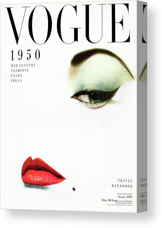 Beauty Canvas Print featuring the photograph Vogue Cover Of Jean Patchett by Erwin Blumenfeld