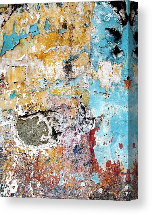 Texture Canvas Print featuring the digital art Wall Abstract 124 by Maria Huntley