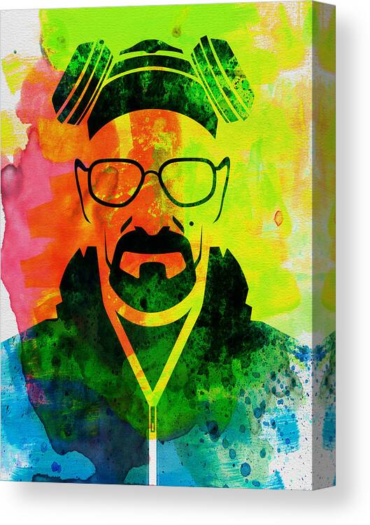 Breaking Bad Canvas Print featuring the painting Walter Watercolor by Naxart Studio