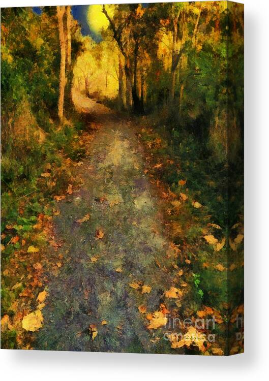 Autumn Canvas Print featuring the painting Washed in Gold by RC DeWinter