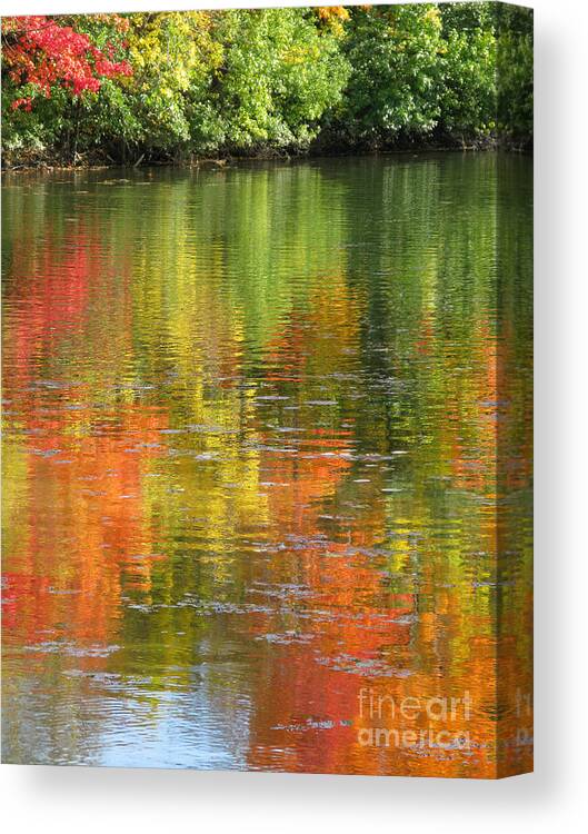 Autumn Canvas Print featuring the photograph Water Colors by Ann Horn