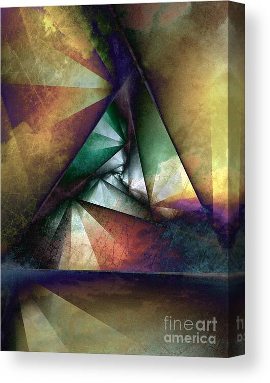 Abstract Canvas Print featuring the digital art Way Towards the Unknown by Klara Acel