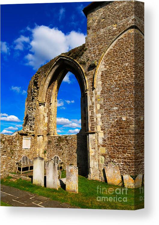 Ruin Canvas Print featuring the photograph Winchelsea Church by Louise Heusinkveld