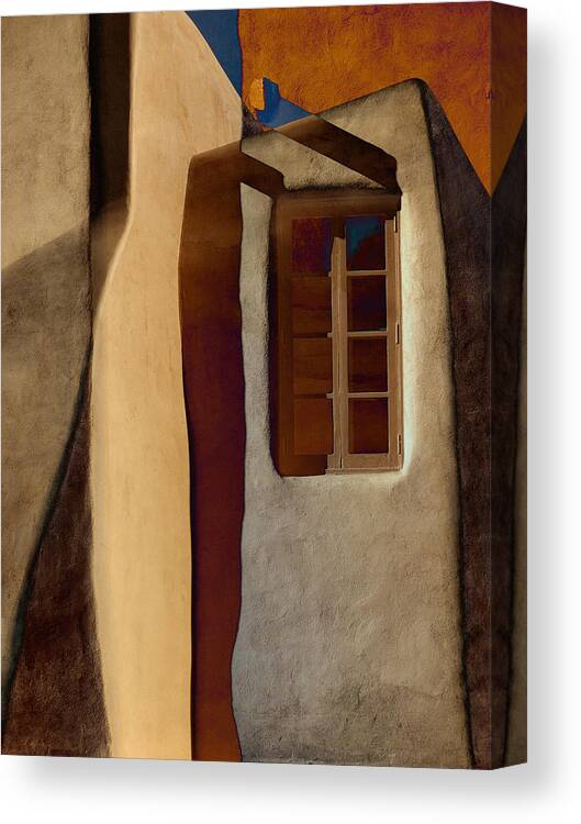 Window Canvas Print featuring the photograph Window de Santa Fe by Carol Leigh