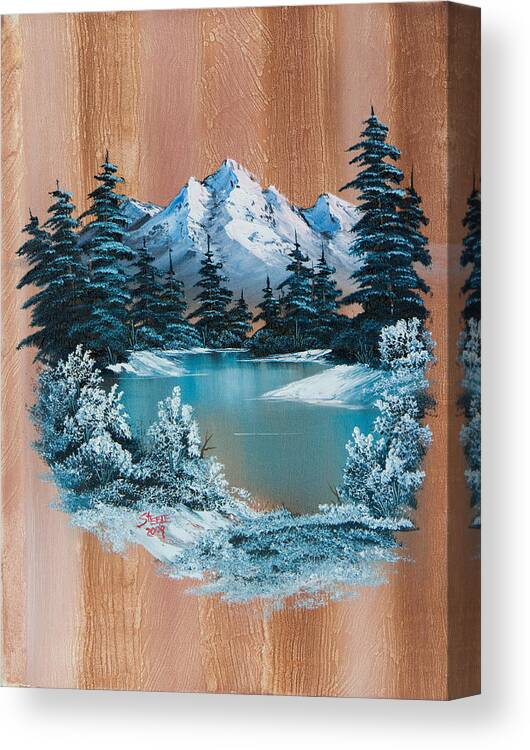 Landscape Canvas Print featuring the painting Winter Heaven by Chris Steele