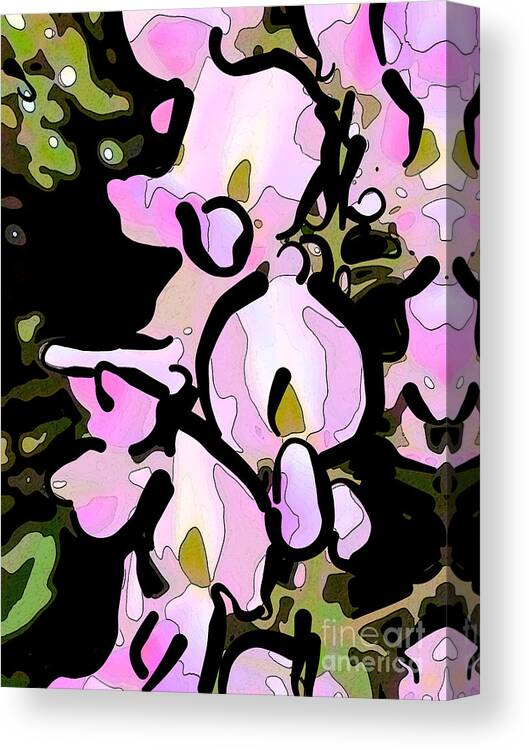 Wisteria Canvas Print featuring the photograph Wisteria Abstract by Dee Flouton