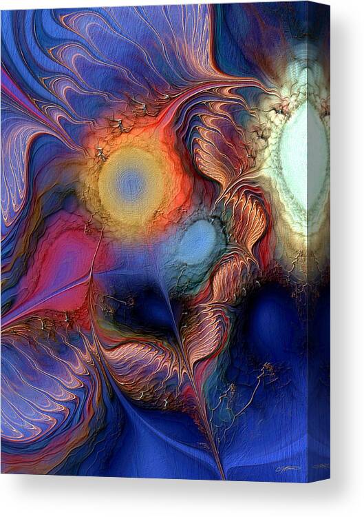 Abstract Canvas Print featuring the digital art Within You and Without You by Casey Kotas