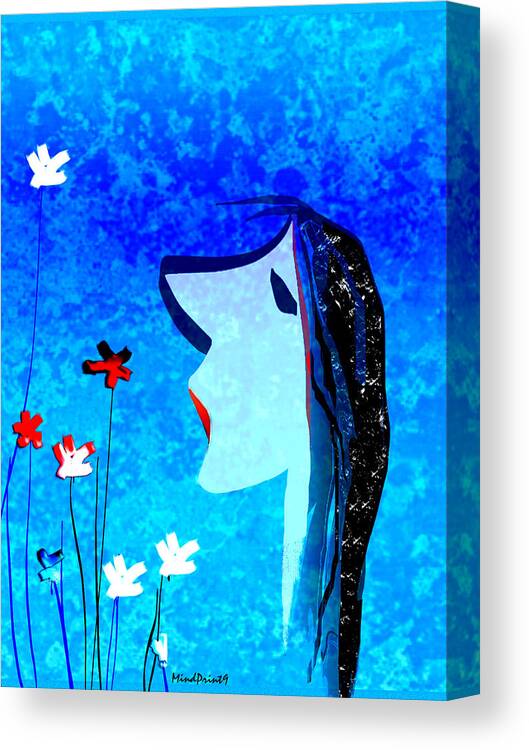 Maiden Canvas Print featuring the digital art Young Maiden by Asok Mukhopadhyay