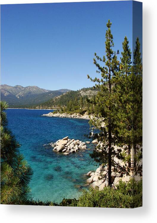 Lake Tahoe Canvas Print featuring the photograph Lake Tahoe Shoreline #1 by Scott McGuire
