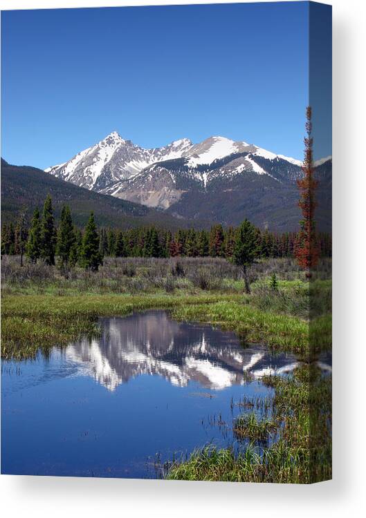 Altitude Canvas Print featuring the photograph Rocky Mountains #1 by Olivier Le Queinec
