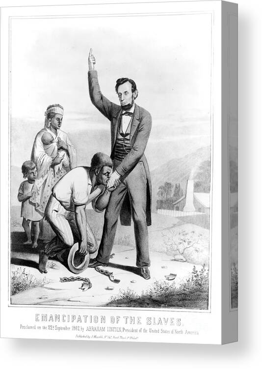 1862 Canvas Print featuring the photograph Emancipation Proclamation #15 by Granger