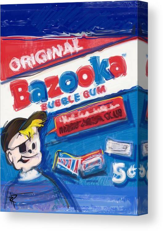 Bazooka Canvas Print featuring the digital art Bazooka by Russell Pierce