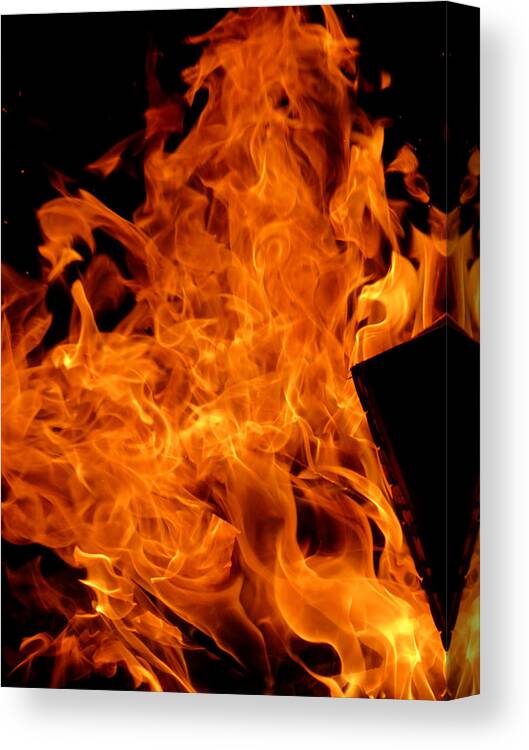 Fire Canvas Print featuring the photograph Burning Swirls by Azthet Photography