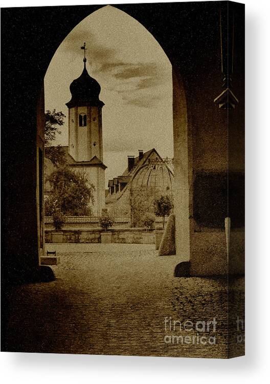Castle Canvas Print featuring the photograph Castle Gate by Heiko Koehrer-Wagner
