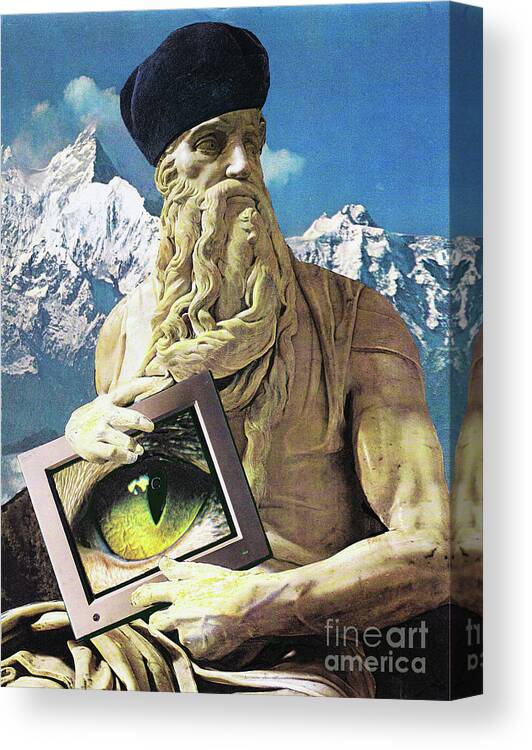 Collage Canvas Print featuring the mixed media Classical Eye by Bill Thomson