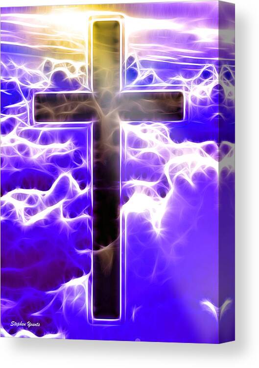 Cross Canvas Print featuring the digital art Cross by Stephen Younts