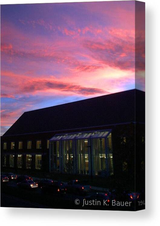 Fayetteville Canvas Print featuring the photograph Fayetteville Sky by Justin Bauer