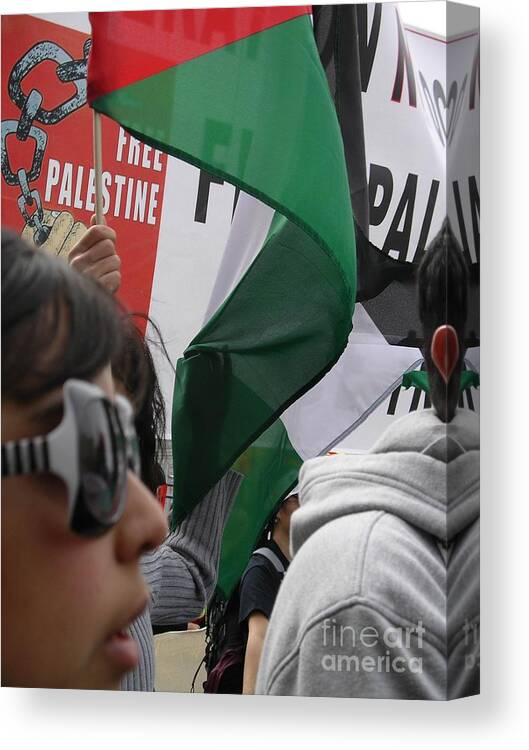 Palestine Canvas Print featuring the photograph Free Palestine by Cynthia Marcopulos