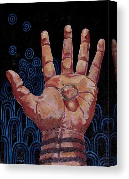 Hand Canvas Print featuring the painting Hand Made Inspiration by Andrew Danielsen