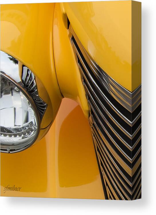 Abstracts Canvas Print featuring the photograph Hot Rod Chevy by Steven Milner