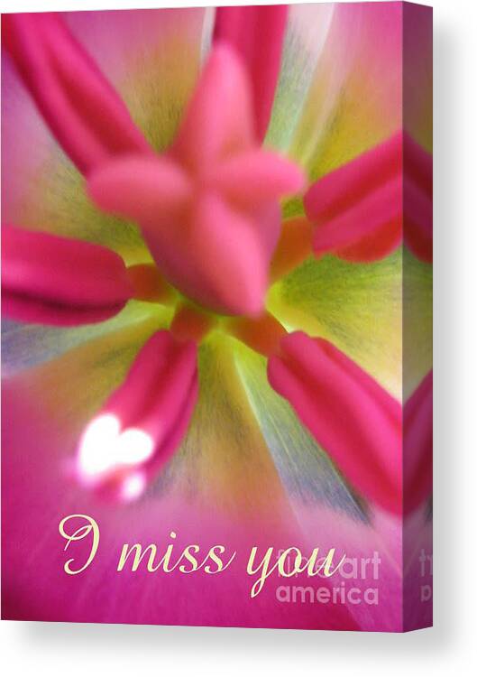 Flower Canvas Print featuring the photograph I miss you by Holy Hands