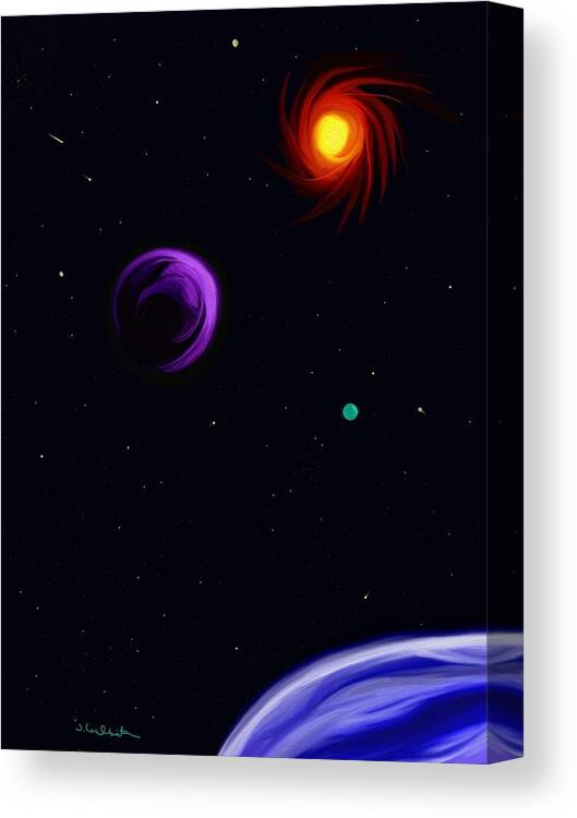 Stars Canvas Print featuring the digital art Imagine by Jennifer Galbraith