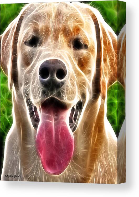 Labrador Retriever Canvas Print featuring the digital art Labrador Retriever by Stephen Younts