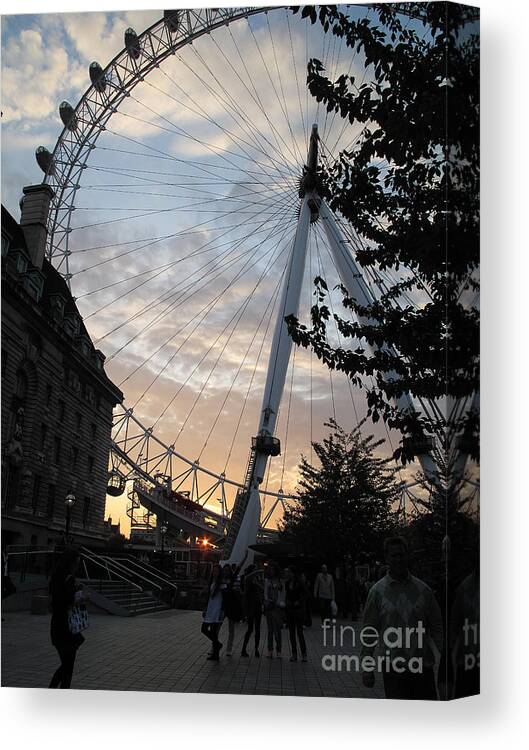 London Canvas Print featuring the photograph London Eye by Louise Peardon