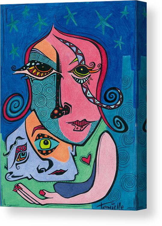 Love Canvas Print featuring the painting Love is Crazy by Tanielle Childers