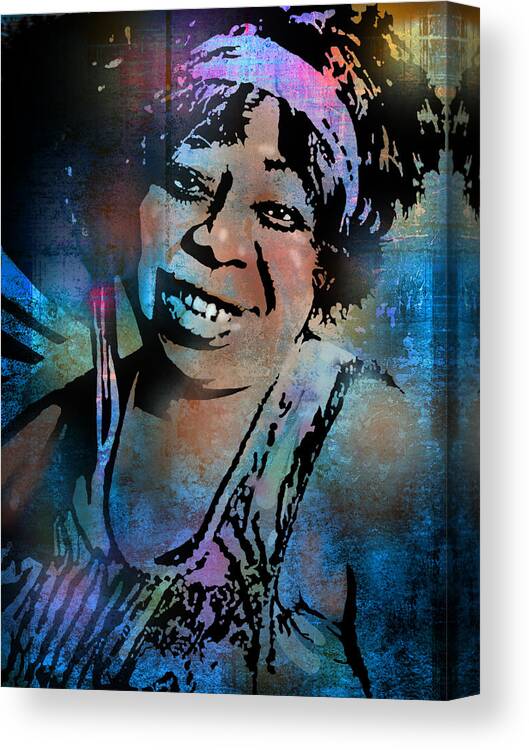 Blues Canvas Print featuring the painting Ma Rainey by Paul Sachtleben