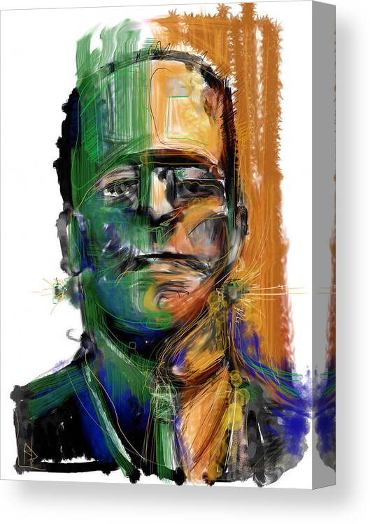 Frankenstein Canvas Print featuring the mixed media Mad Man by Russell Pierce