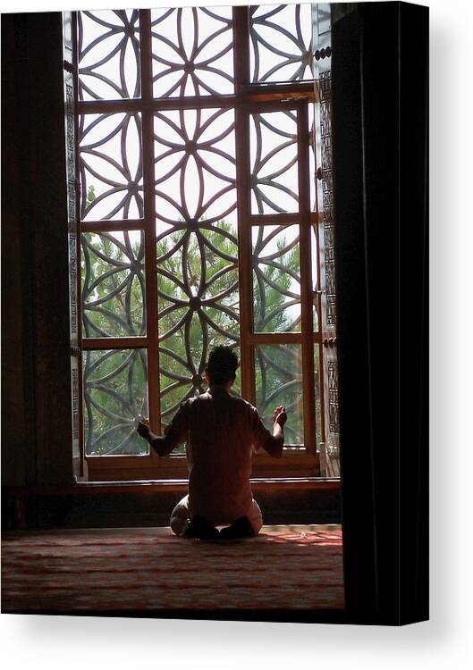 Sandy Collier Canvas Print featuring the photograph Man at Prayer by Sandy Collier