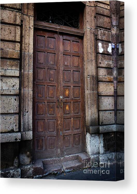 North America Canvas Print featuring the photograph Mexican Door 41 by Xueling Zou