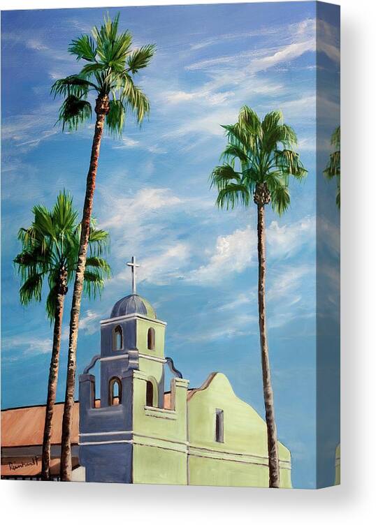  Canvas Print featuring the painting Mission by Lisa Reinhardt