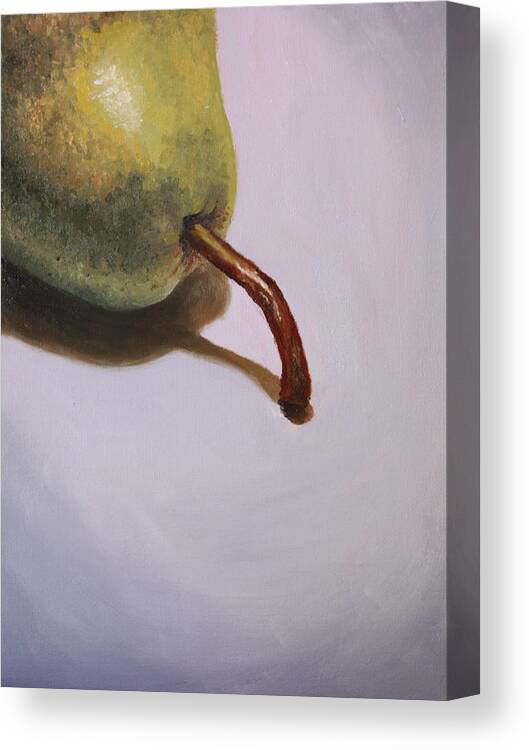 Pears Canvas Print featuring the painting Partial Pear by Rachel Bochnia