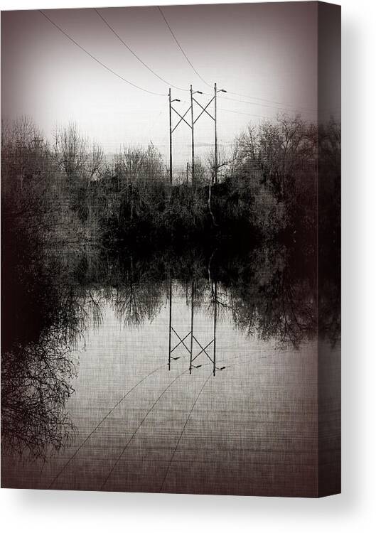 Sepia Canvas Print featuring the photograph Power by Bonnie Bruno