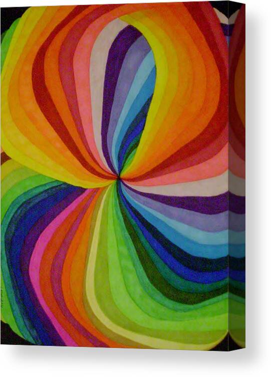 Abstract Canvas Print featuring the painting Pride by Lesa Weller