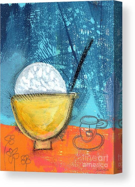 Rice Canvas Print featuring the painting Rice and Tea by Linda Woods
