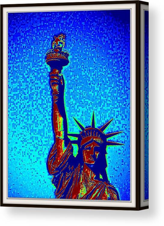 Statue Of Liberty---animal Photographs-sun Raise At Himalayas-sun Set Canvas Print featuring the photograph Statue Of Liberty-4 by Anand Swaroop Manchiraju