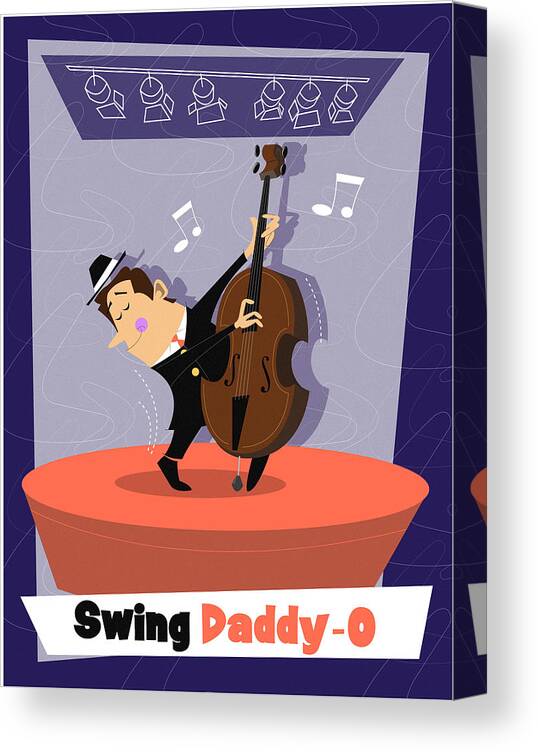 Swing Canvas Print featuring the digital art Swing Daddy-O by Andrew Fling