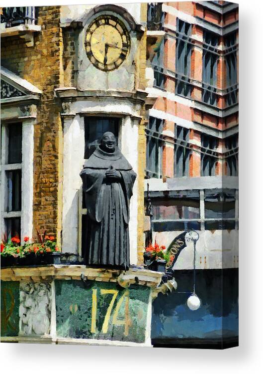 Black Friar Canvas Print featuring the photograph The Black Friar Pub in London by Steve Taylor