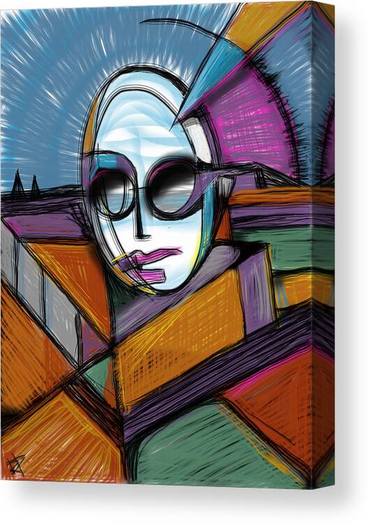Lady Gaga Canvas Print featuring the mixed media The Queen by Russell Pierce