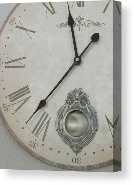Clock Canvas Print featuring the photograph Time passages by Life Makes Art