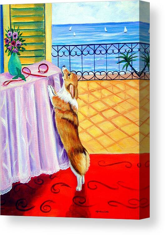 The Corgi Poker Game Painting by Lyn Cook - Fine Art America