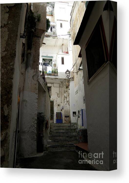  Amalfi Canvas Print featuring the photograph Walking Along The Amalfi Coast 6 by Tatyana Searcy