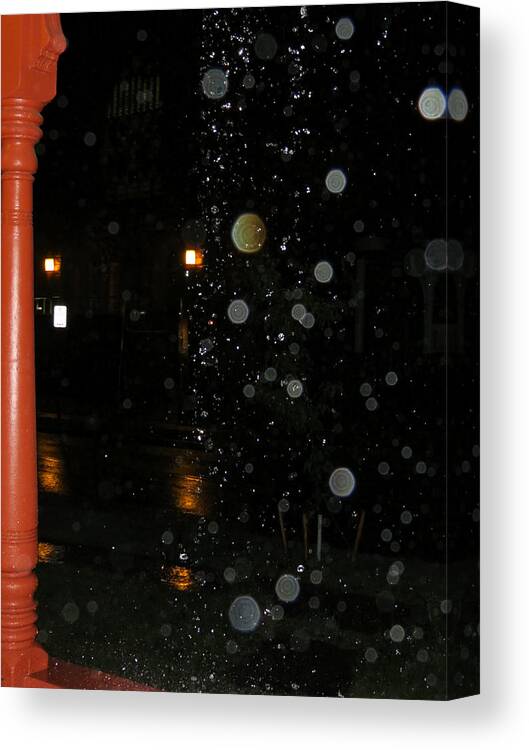 Night Canvas Print featuring the photograph Water Crystals by Azthet Photography
