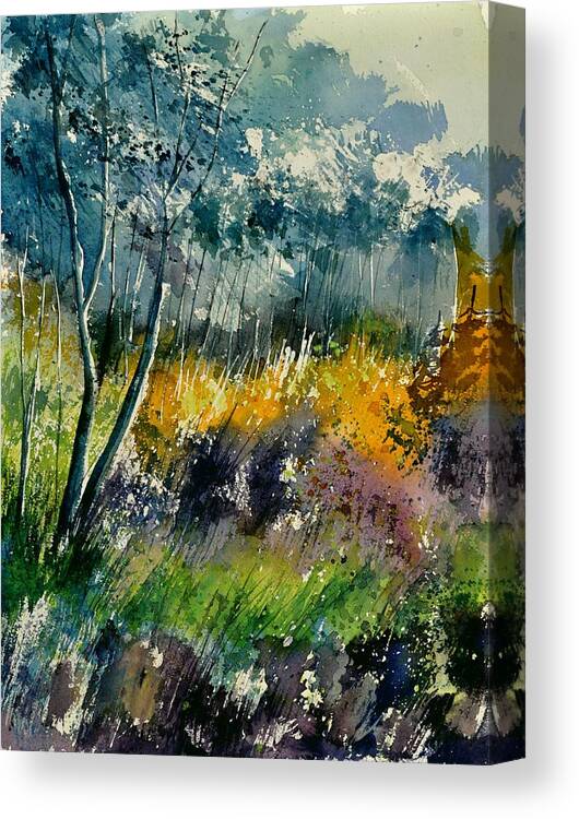 Landscape Canvas Print featuring the painting Watercolor 216050 by Pol Ledent